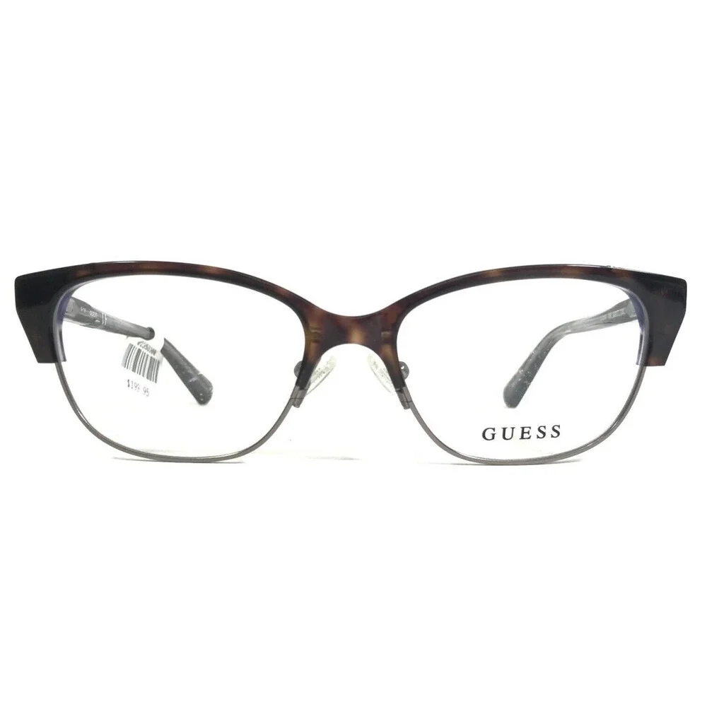 Guess Eyeglasses Frames GU2590 056 Brown Grey Purple Round Cat Eye 52-17-135